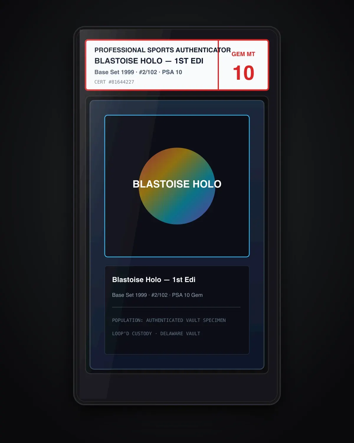 Blastoise Holo — 1st Edition