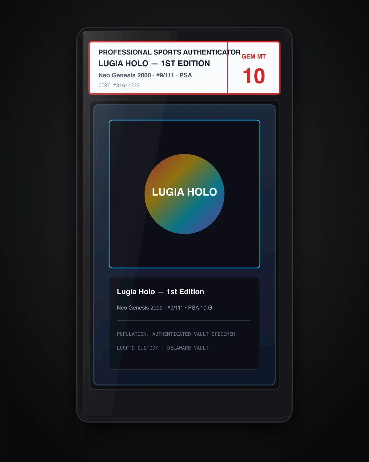 Lugia Holo — 1st Edition